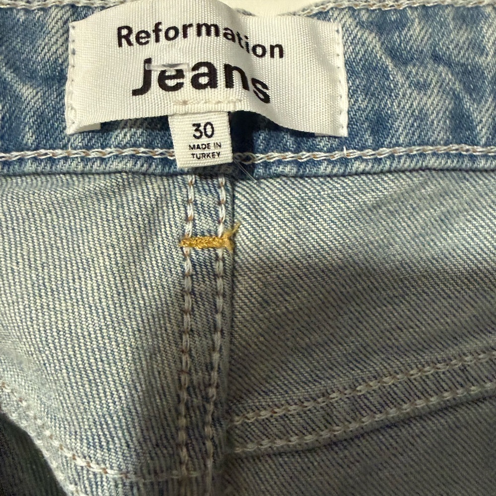 Reformation Light Blue Straight Leg Jeans - Picture 4 of 8